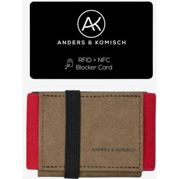 ANDERS & KOMISCH Kleiner Geldbeutel Braun mit RFID & NFC Schutz – A&K MINI Bundle Braun