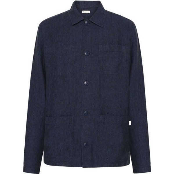 KnowledgeCotton Apparel Regular-Overshirt Hemd aus Bio-Leinen- GOTS/Vegan
