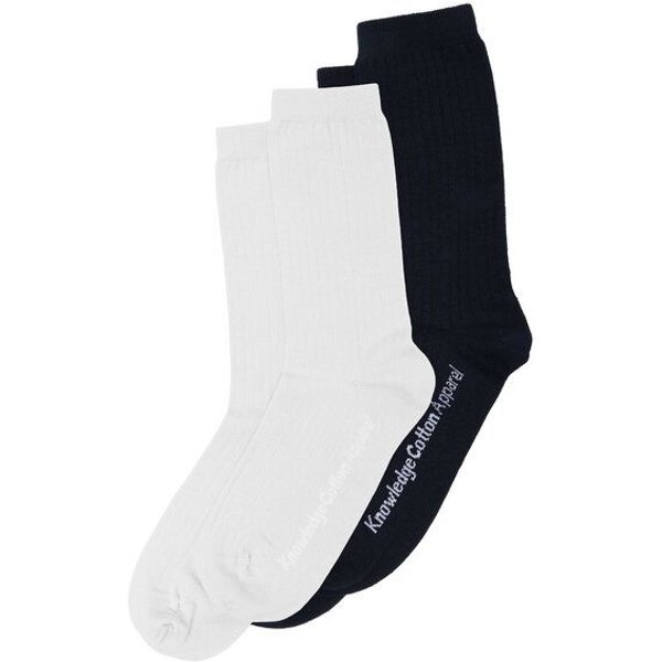 KnowledgeCotton Apparel 2-Pack Socken CLASSIC aus Bio-Baumwolle und recycelten Polyamiden