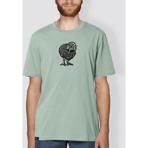little kiwi Herren T-Shirt, "Abschalten", Aloe, Green Bay
