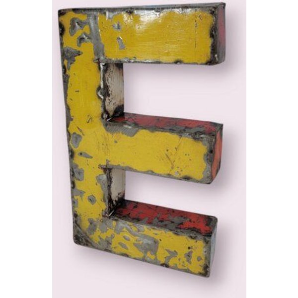 Moogoo Creative Africa Buchstabe "E" aus recycelten Ölfässern | Ziffer "3" | 22 oder 50 cm | verschiedene Farben | Upcycling | handgemacht & fair