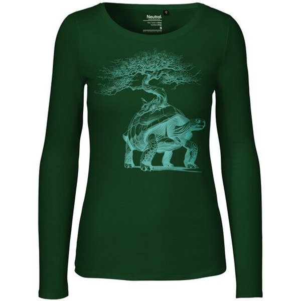 HANDGEDRUCKT "Lange Reise" Frauen Longsleeve Neutral