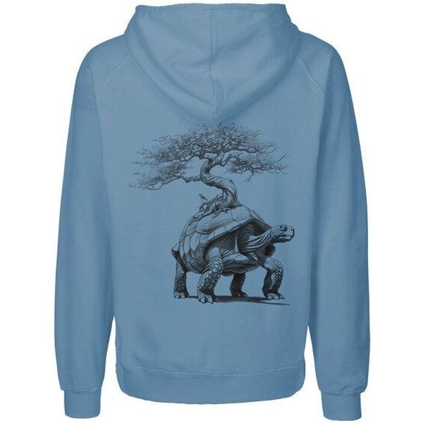 HANDGEDRUCKT "Lange Reise" Männer Zip Hoody Neutral
