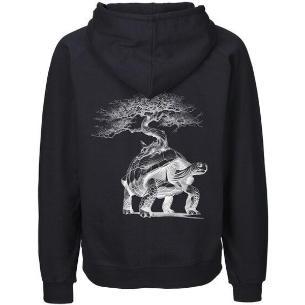 HANDGEDRUCKT "Lange Reise" Männer Zip Hoody Neutral