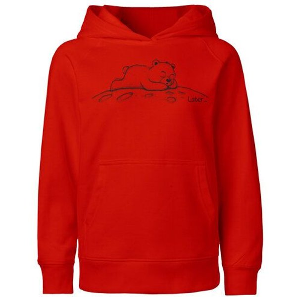HANDGEDRUCKT "Later" Kinder Hoody Neutral