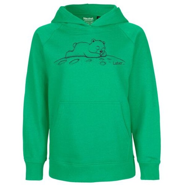 HANDGEDRUCKT "Later" Kinder Hoody Neutral