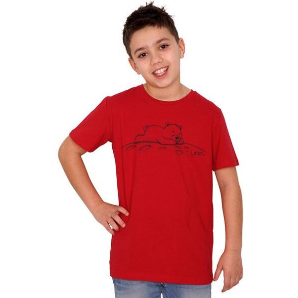 HANDGEDRUCKT "Later" Unisex Kinder T-Shirt Earth Positive