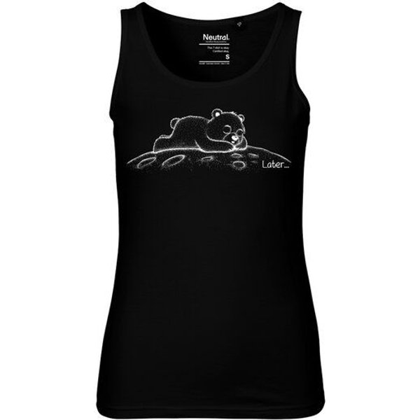 HANDGEDRUCKT "Later" Frauen Tank Top Neutral