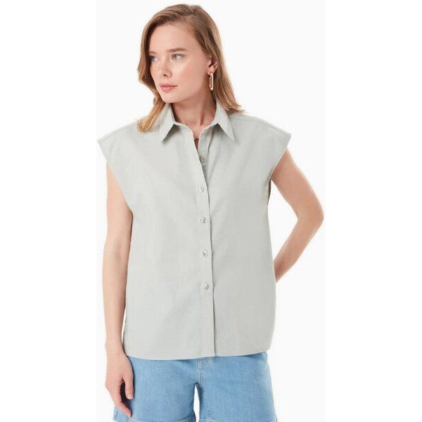 ORGANICATION Bluse aus Bio-Baumwolle und Leinen