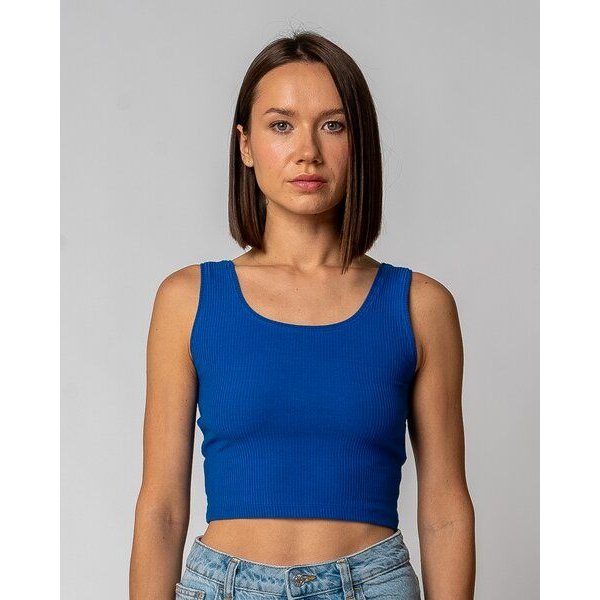 GORG Damen Geripptes Cropped Top aus Bio-Baumwolle & TENCEL Modal