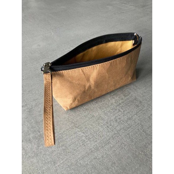 BY COPALA Federmappe / Etui / Kulturbeutel aus Kraftpapier
