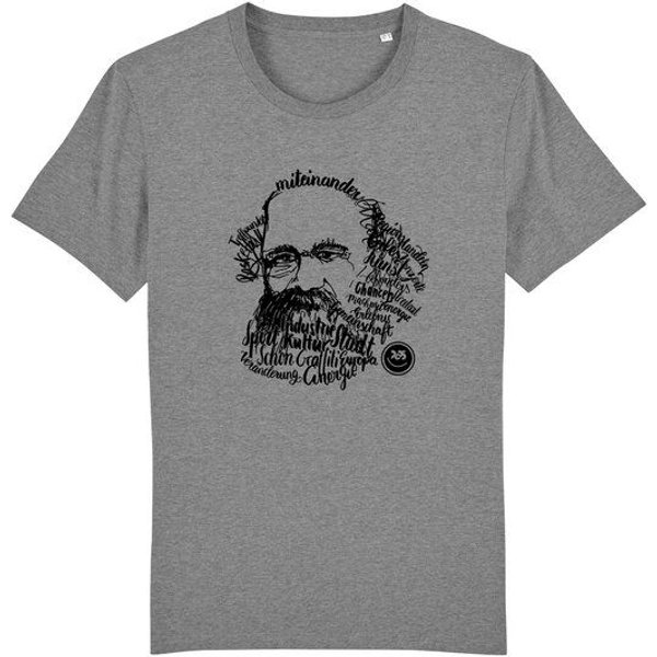 Spangeltangel T-Shirt, Karl-Marx-Motiv bedruckt, Handlettering, Chemnitz, nachhaltig, Stadt, Herren, Damen, Unisex, Biobaumwolle