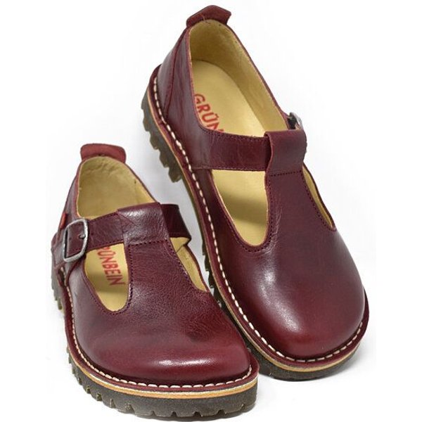 Grünbein Shoes Spangen-Ballerinas Paula Naturform lose Einlage burgundy