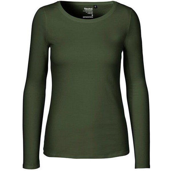 Neutral® Damen Langarm T-Shirt Bio Baumwolle Modern Fit Körpernah geschnitten