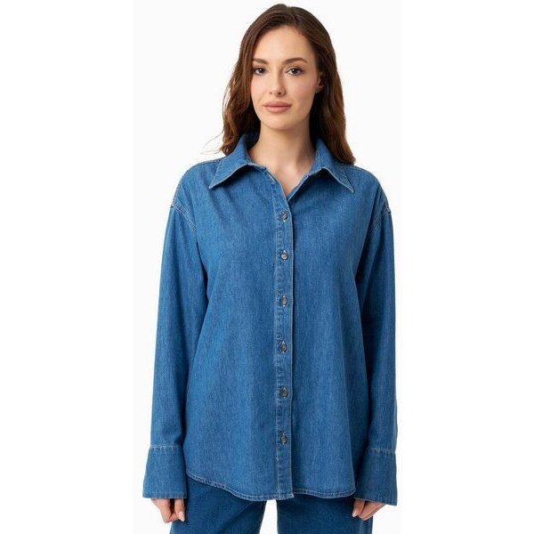 ORGANICATION Denim-Bluse aus Bio-Baumwolle
