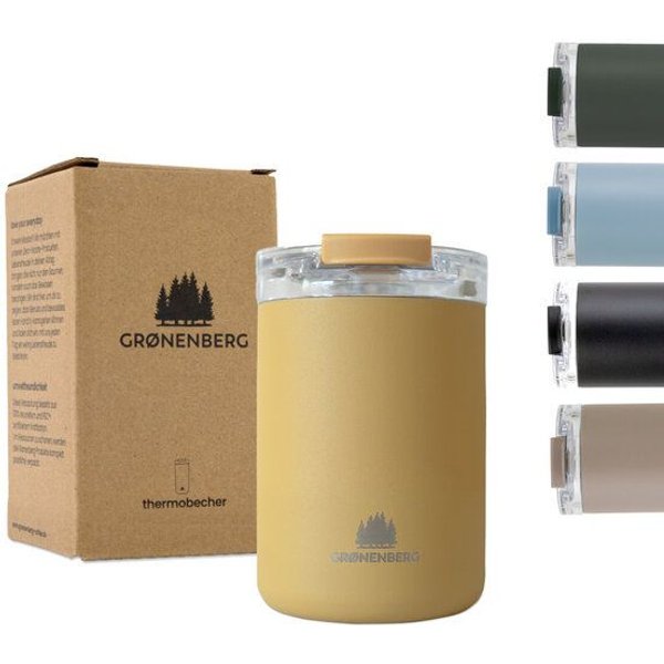 GROENENBERG Thermobecher 320 ml | Kaffeebecher to go 100% Auslaufsicher | Hält mind. 4 h warm