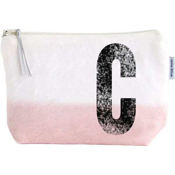 renna deluxe Kulturtasche und Kosmetiktasche mit Monogramm - ROSA