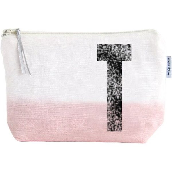 renna deluxe Kulturtasche und Kosmetiktasche mit Monogramm - ROSA