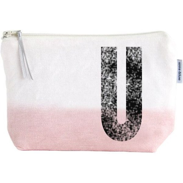 renna deluxe Kulturtasche und Kosmetiktasche mit Monogramm - ROSA
