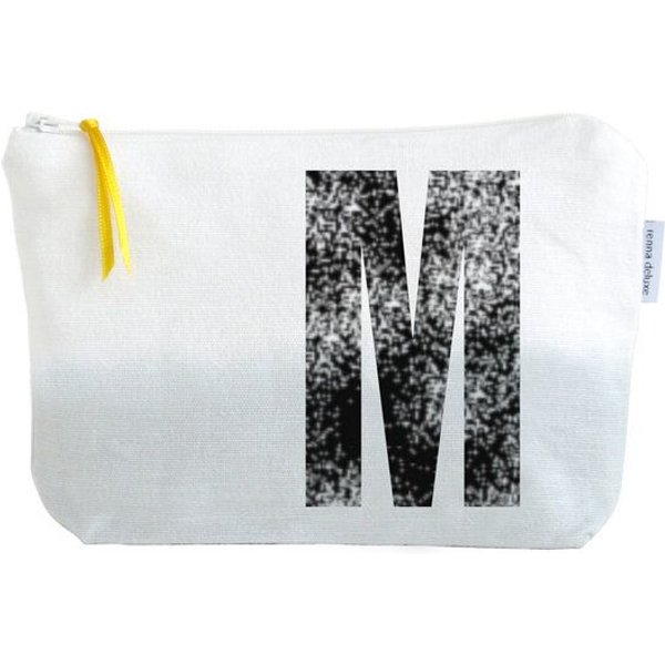 renna deluxe Kulturtasche und Kosmetiktäschchen mit Monogramm GRAU