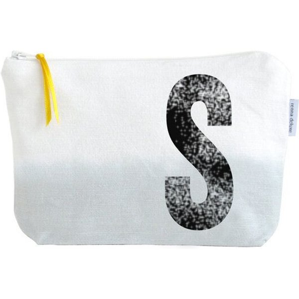 renna deluxe Kulturtasche und Kosmetiktäschchen mit Monogramm GRAU