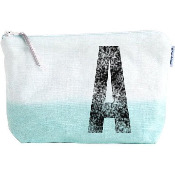 renna deluxe Kulturtasche und Schminktasche mit Monogramm MINT