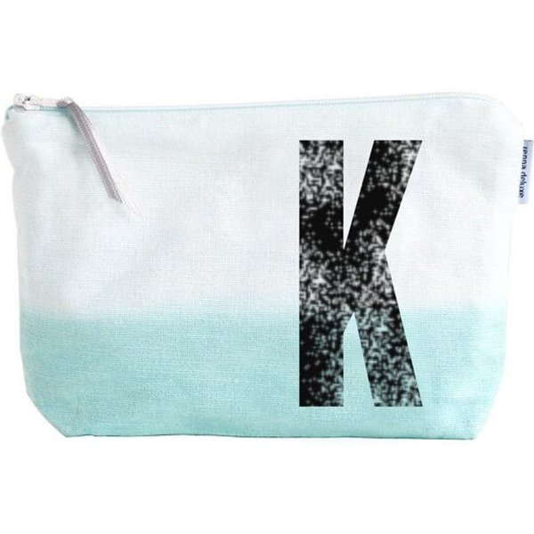 renna deluxe Kulturtasche und Schminktasche mit Monogramm MINT