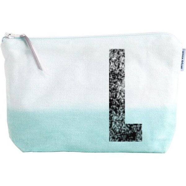 renna deluxe Kulturtasche und Schminktasche mit Monogramm MINT