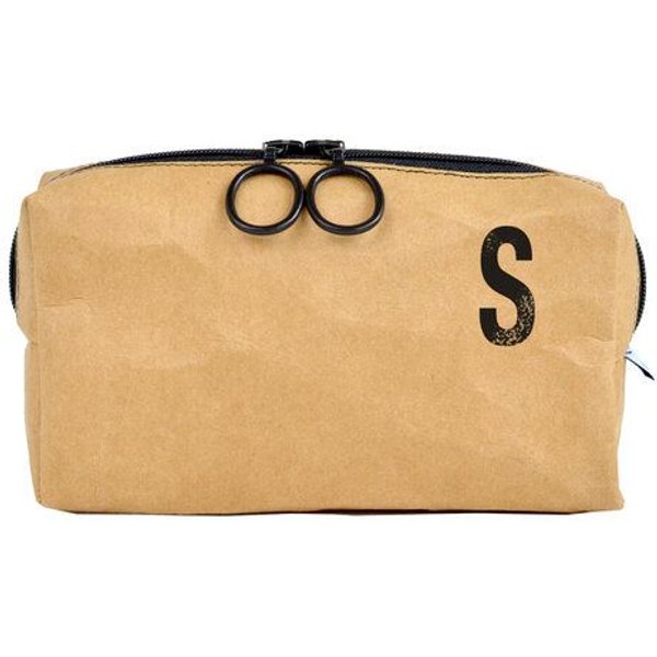 renna deluxe Waschtasche und Kosmetiktasche mit Monogramm, vegan, BRAUN