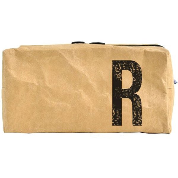 renna deluxe Waschtasche und Kosmetiktasche mit Monogramm, vegan, BRAUN