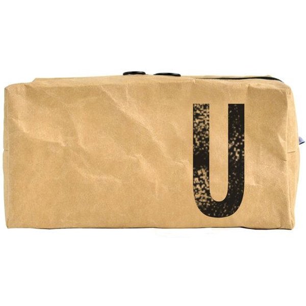 renna deluxe Waschtasche und Kosmetiktasche mit Monogramm, vegan, BRAUN