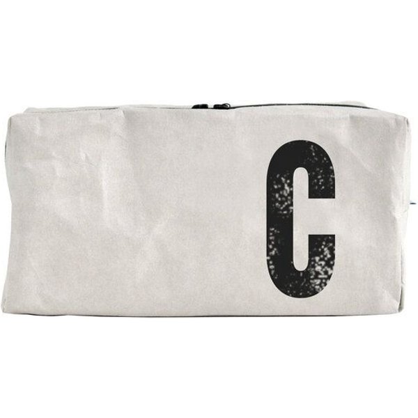 renna deluxe Kulturtasche und Kosmetiktasche mit Monogramm, vegan GRAU