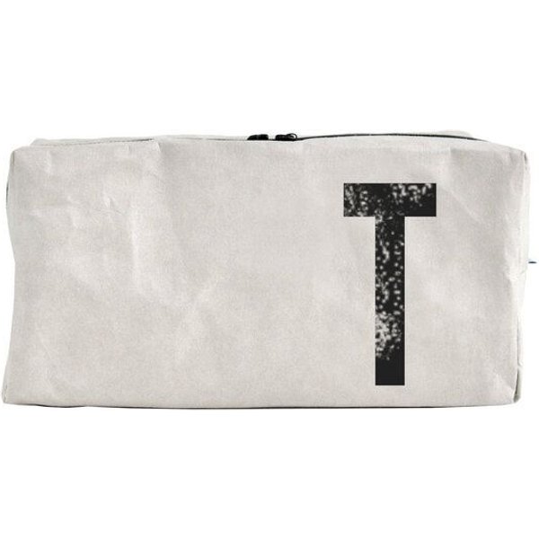 renna deluxe Kulturtasche und Kosmetiktasche mit Monogramm, vegan GRAU