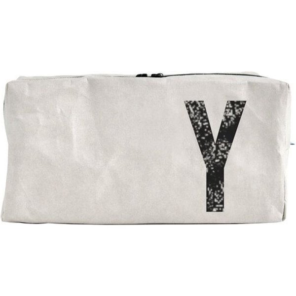 renna deluxe Kulturtasche und Kosmetiktasche mit Monogramm, vegan GRAU