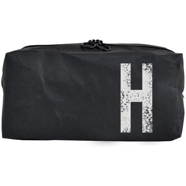 renna deluxe Kulturbeutel oder Kosmetiktasche mit Monogramm, vegan, SCHWARZ