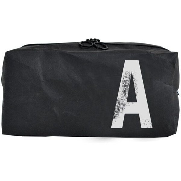 renna deluxe Kulturbeutel oder Kosmetiktasche mit Monogramm, vegan, SCHWARZ
