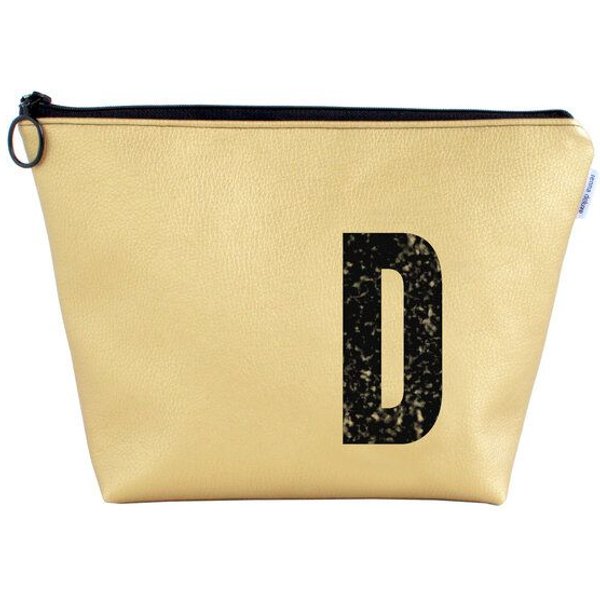 renna deluxe Kulturtasche und Kosmetiktasche personalisiert mit Monogramm GOLD