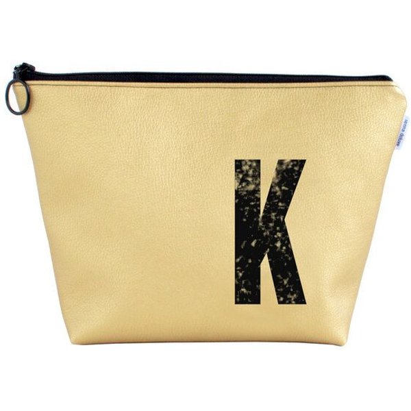 renna deluxe Kulturtasche und Kosmetiktasche personalisiert mit Monogramm GOLD