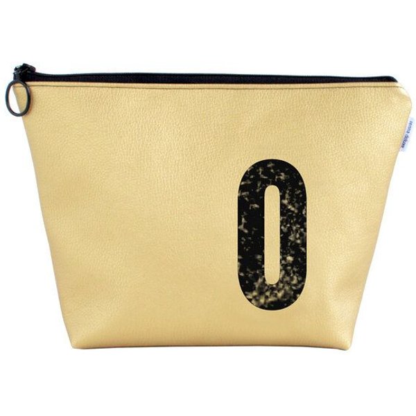 renna deluxe Kulturtasche und Kosmetiktasche personalisiert mit Monogramm GOLD