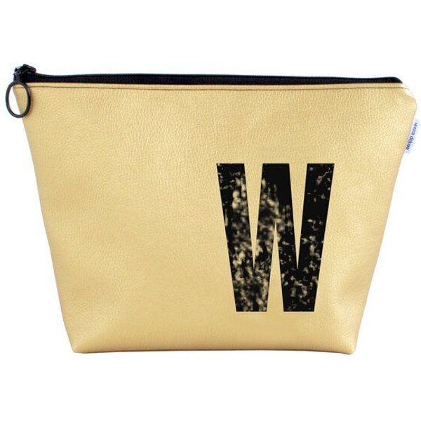 renna deluxe Kulturtasche und Kosmetiktasche personalisiert mit Monogramm GOLD