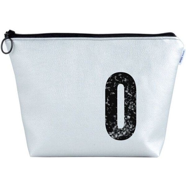 renna deluxe Kulturtasche und Kosmetiktasche personalisiert mit Monogramm SILBER
