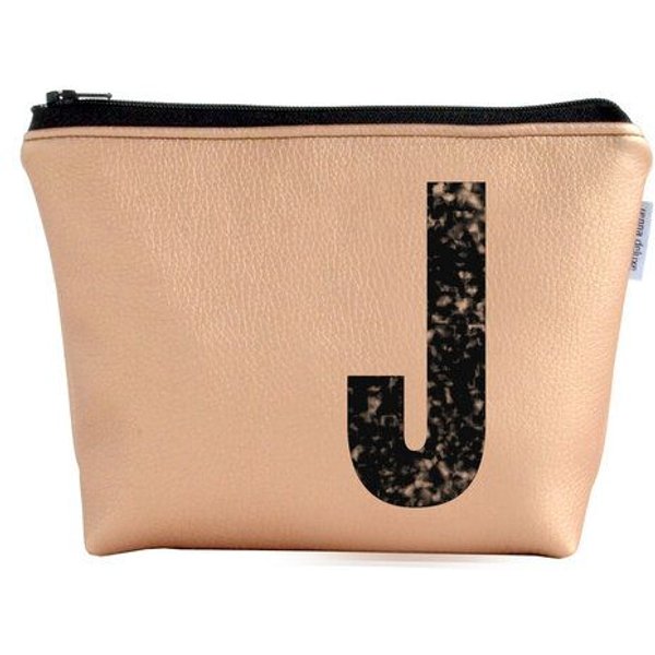 renna deluxe Kulturtasche und Kosmetiktasche personalisiert mit Monogramm - KUPFER