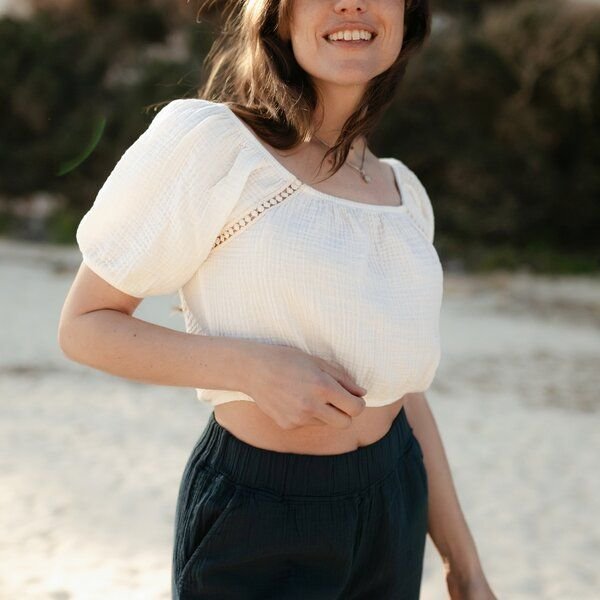 NORDLICHT Damen Musselin Crop Top aus Bio-Baumwolle MAILIN
