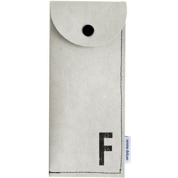 renna deluxe Stifteetui mit Monogramm, vegan, Federmäppchen, schwarz, braun, grau