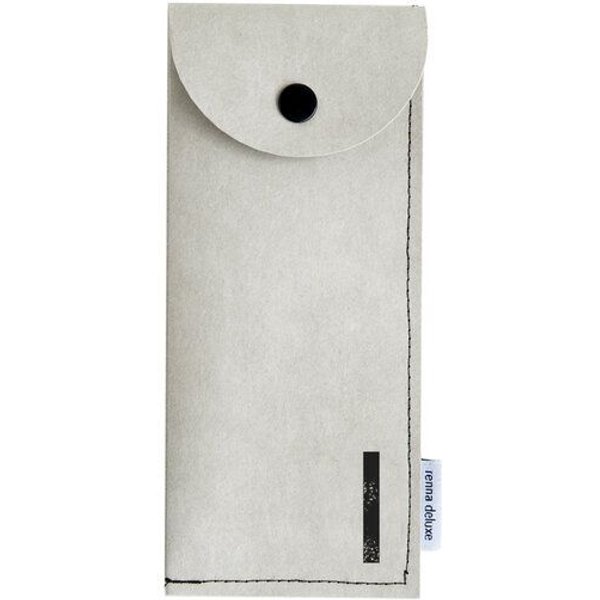 renna deluxe Stifteetui mit Monogramm, vegan, Federmäppchen, schwarz, braun, grau