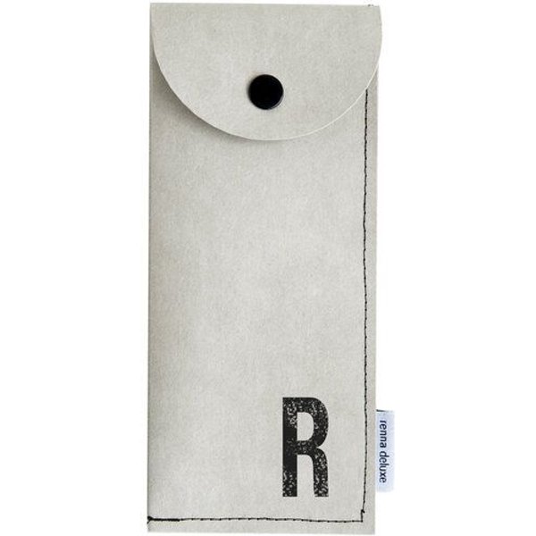 renna deluxe Stifteetui mit Monogramm, vegan, Federmäppchen, schwarz, braun, grau