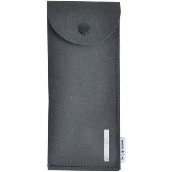 renna deluxe Stifteetui mit Monogramm, vegan, Federmäppchen, schwarz, braun, grau