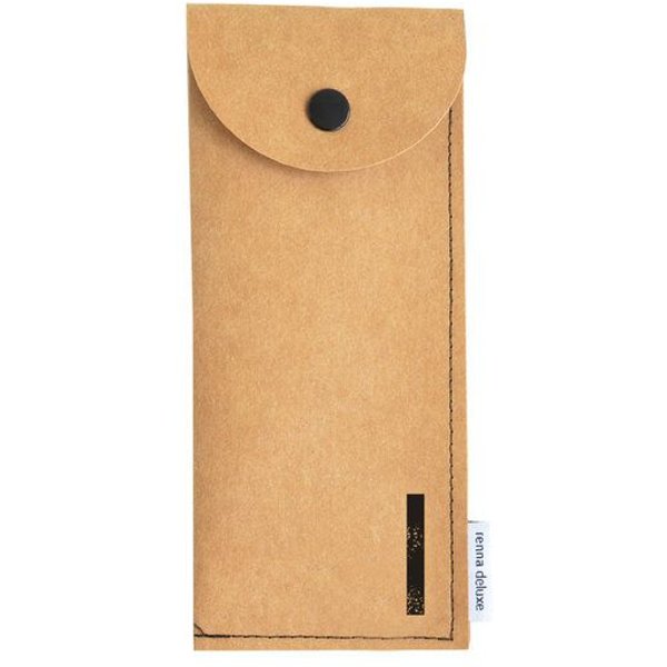 renna deluxe Stifteetui mit Monogramm, vegan, Federmäppchen, schwarz, braun, grau