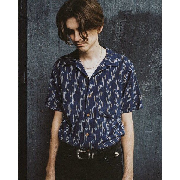 Nudie Jeans Arvid Ikat Shirt - Blueberry