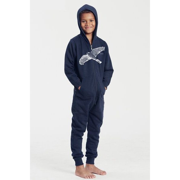 Peaces.bio - handbedruckte Biomode Jumpsuit Sperber Kinder
